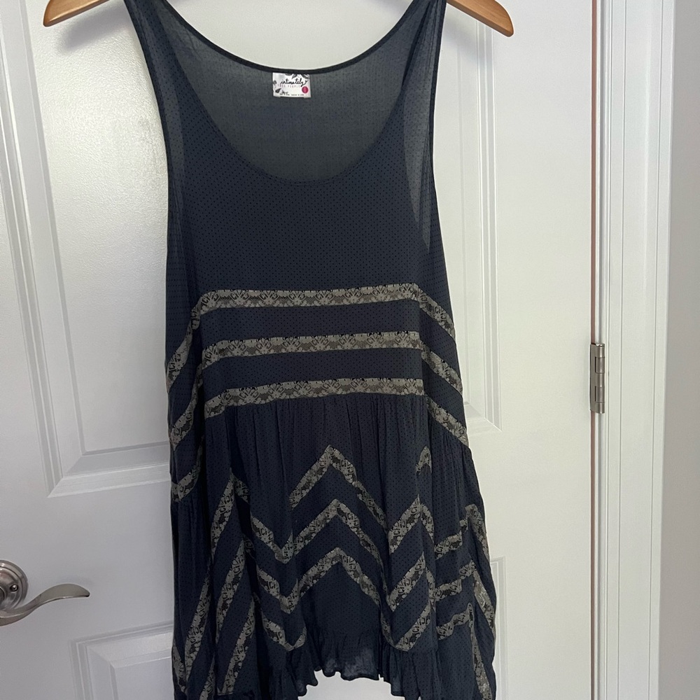 Free People lace ruffle tunic